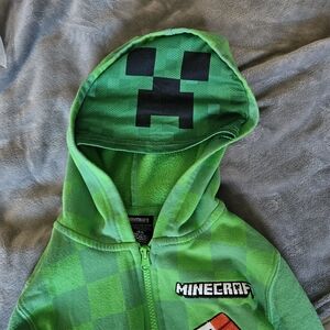 Minecraft Green Creeper Kids Hoodie